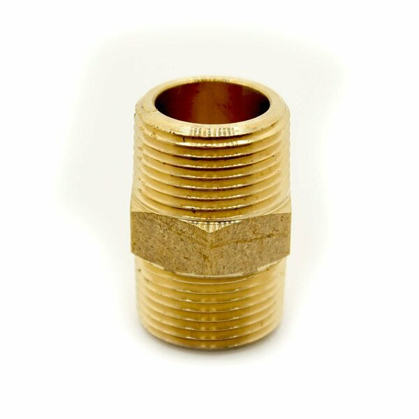 Thrifco Plumbing 3/8 Brass Hex Nipple 5320122